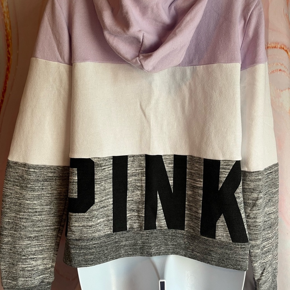 Pink Color-blocked Hoodie - Picture 3 of 3